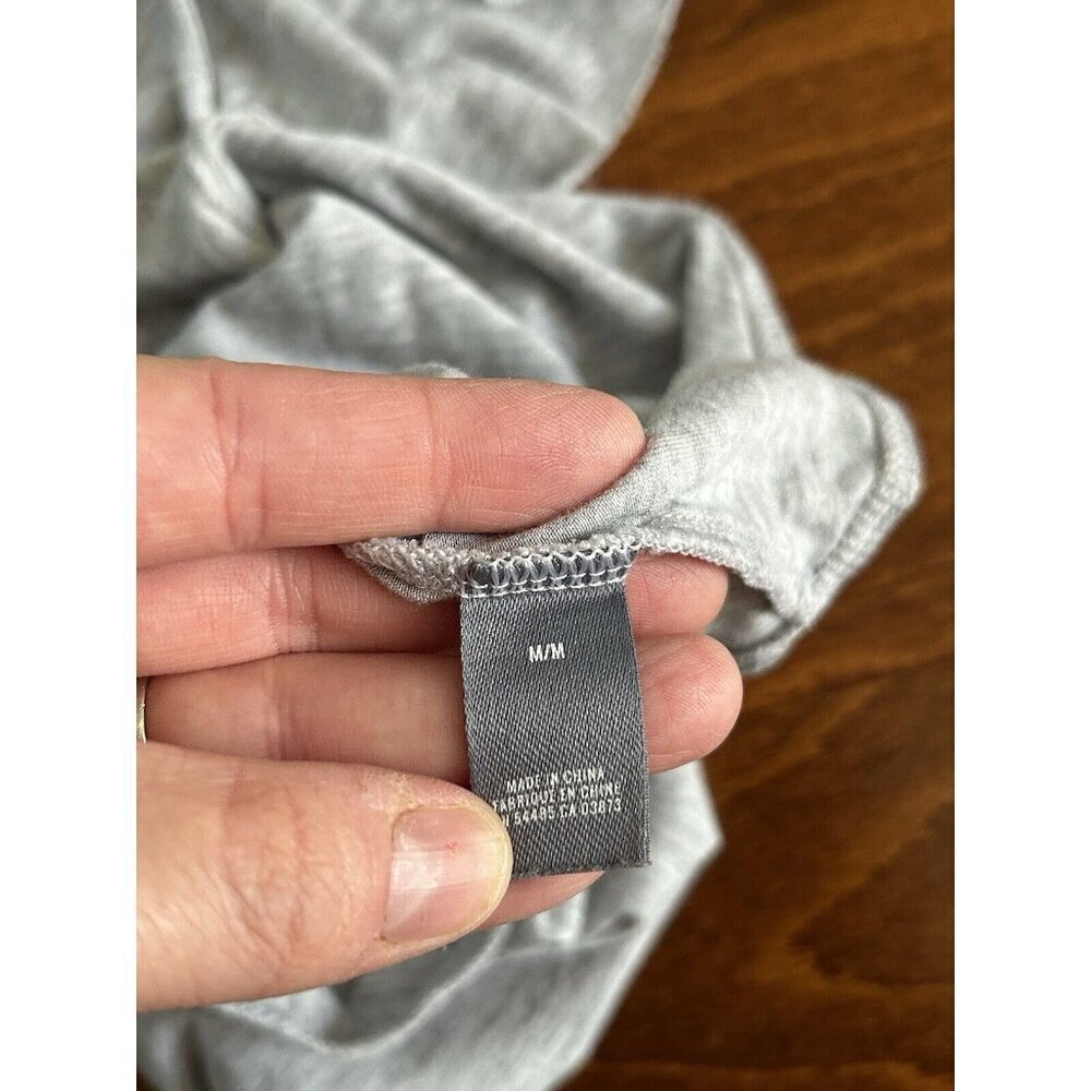 Aerie Womens Soft Stretch Size M Heathered Gray Flutter‎ Sleeve Bodysuit Ruffles - Picture 4 of 8